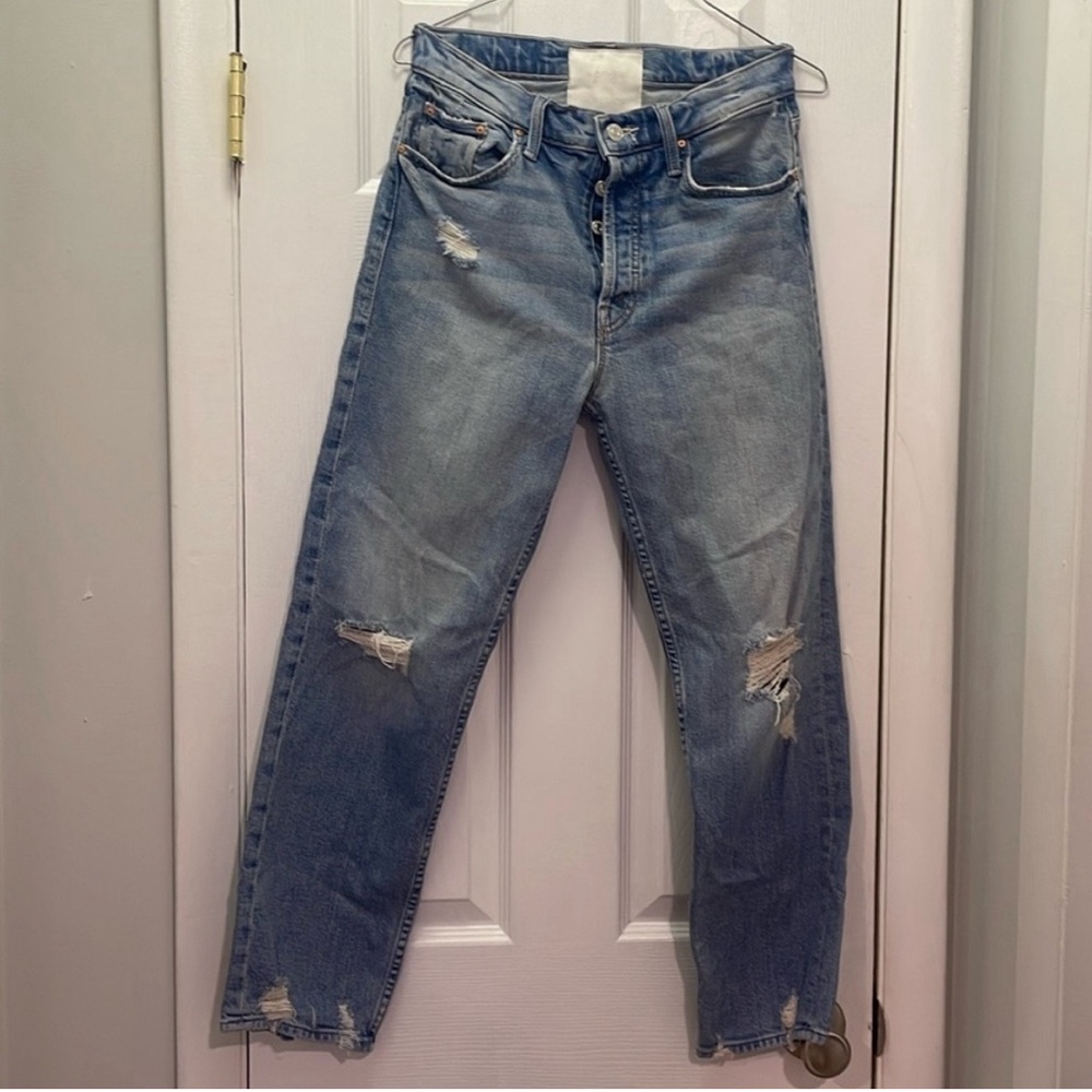 Mother Blue Denim Jeans - Picture 5 of 7